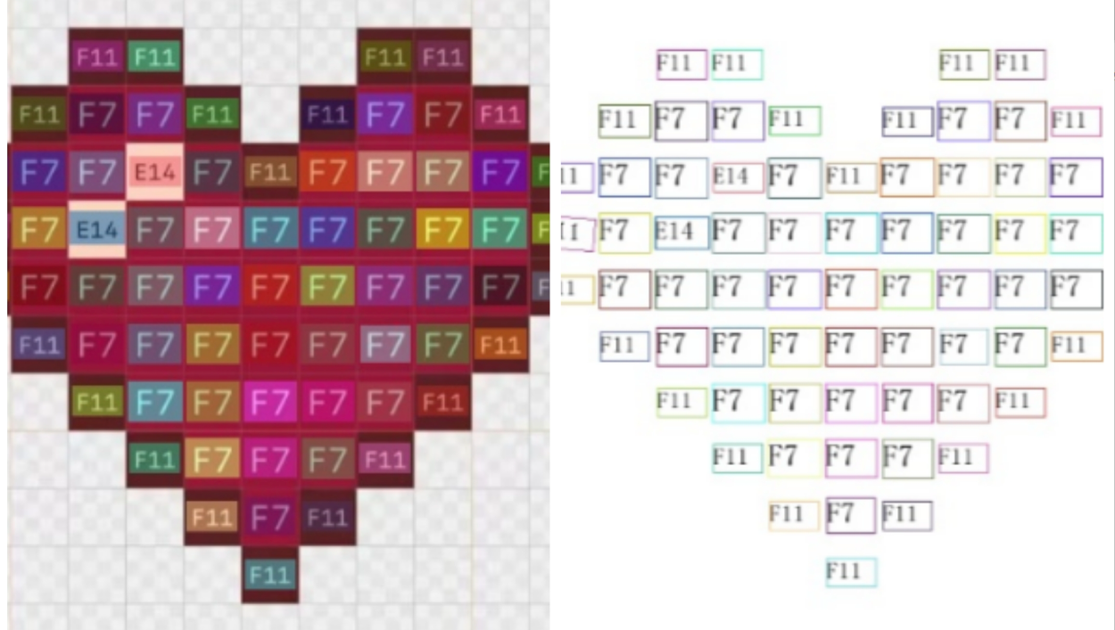 文字识别拼豆图预览 — 卡片配图
